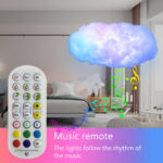 Music Remote Cloud Light with LED RGB and Sound Sync for Bedrooms