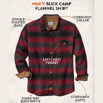 Legendary Whitetails Men's Buck Camp Flannel Button Down Casual Shirt