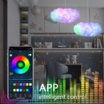 App-controlled cloud light with RGB lighting options and music sync capabilities